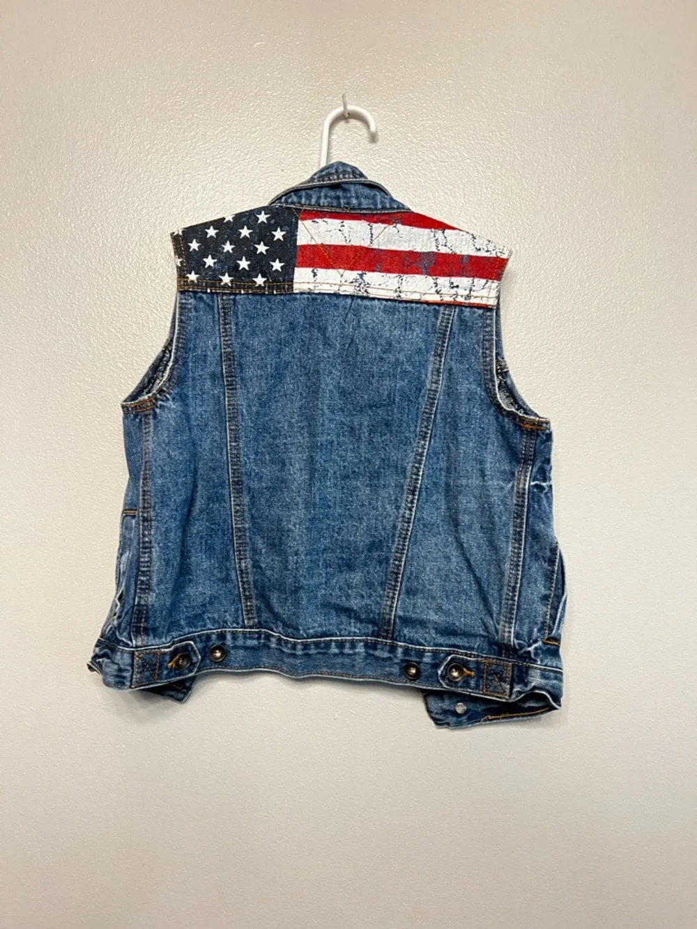Tommy Hilfiger Denim Vest Red, White & Navy Patriotic Flag Americana Kids Sz 5